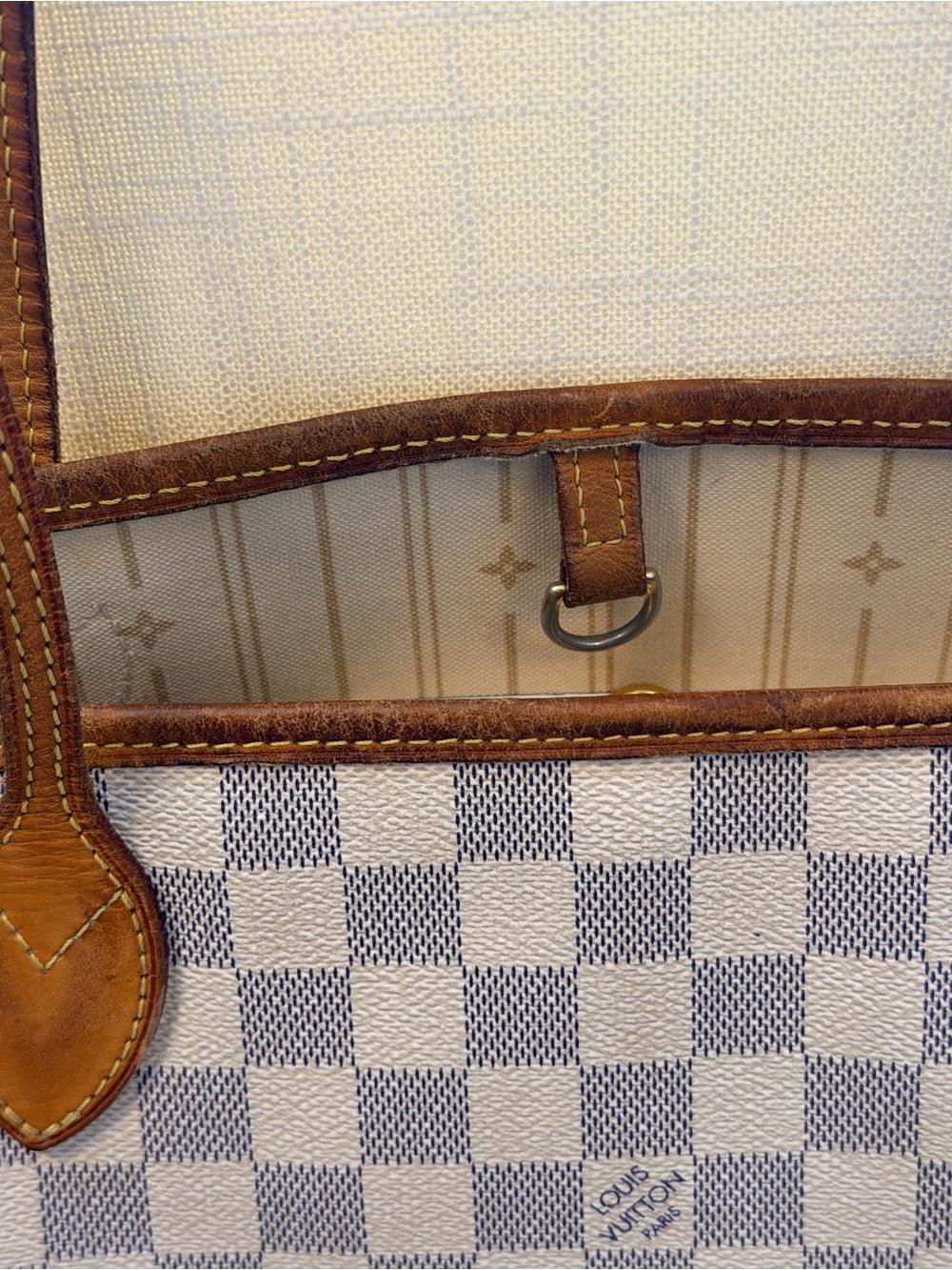 Authentic Louis Vuitton Neverfull Damier Azure - Picture 9 of 10